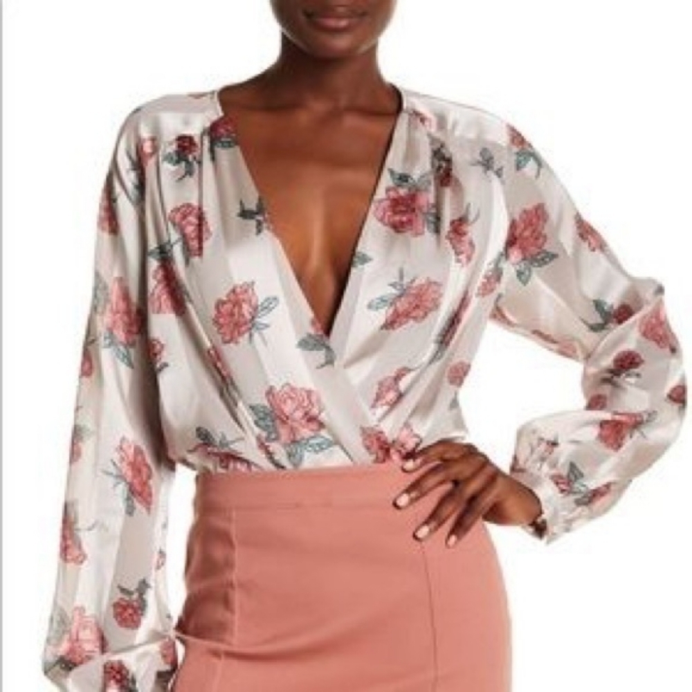 Lovers + Friends Layla Floral Bodysuit In Medium NWT